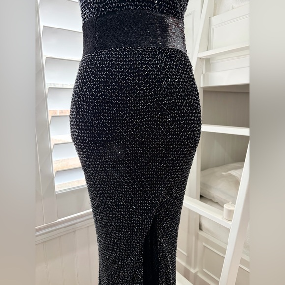 Mac Duggal Embellished Gown in Gunmetal - Picture 7 of 12